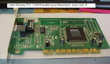 Photo ads/1204000/1204077/a1204077.jpg : carte PCI reseau Pour MAC PCI sous MacOS8 et 9