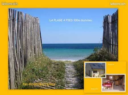 Photo ads/2653000/2653881/a2653881.jpg : LA PLAGE � PIED ~ 100m ~ GUILVINEC ~ BRETAGNE